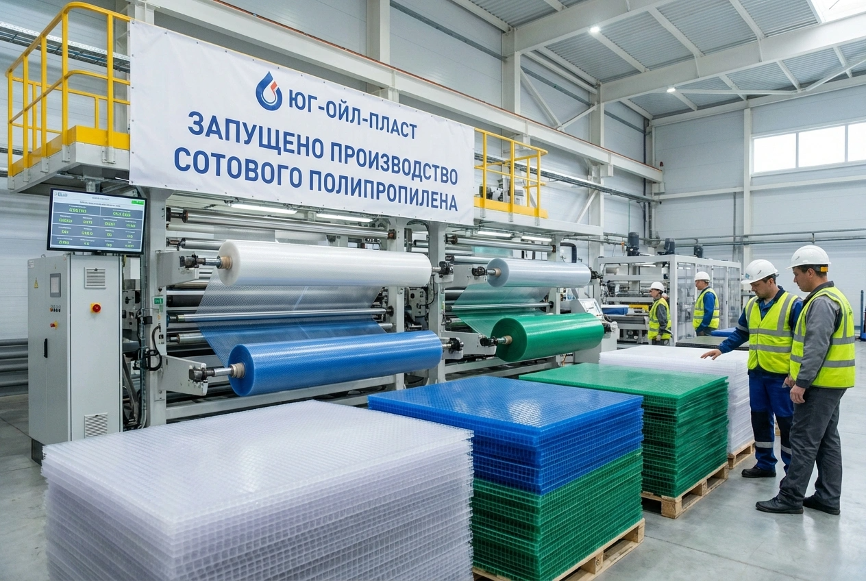 Запущено производство сотового полипропилена
