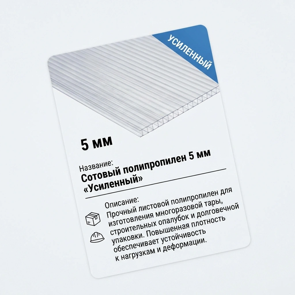 Сотовый полипропилен 5 мм «Усиленный»